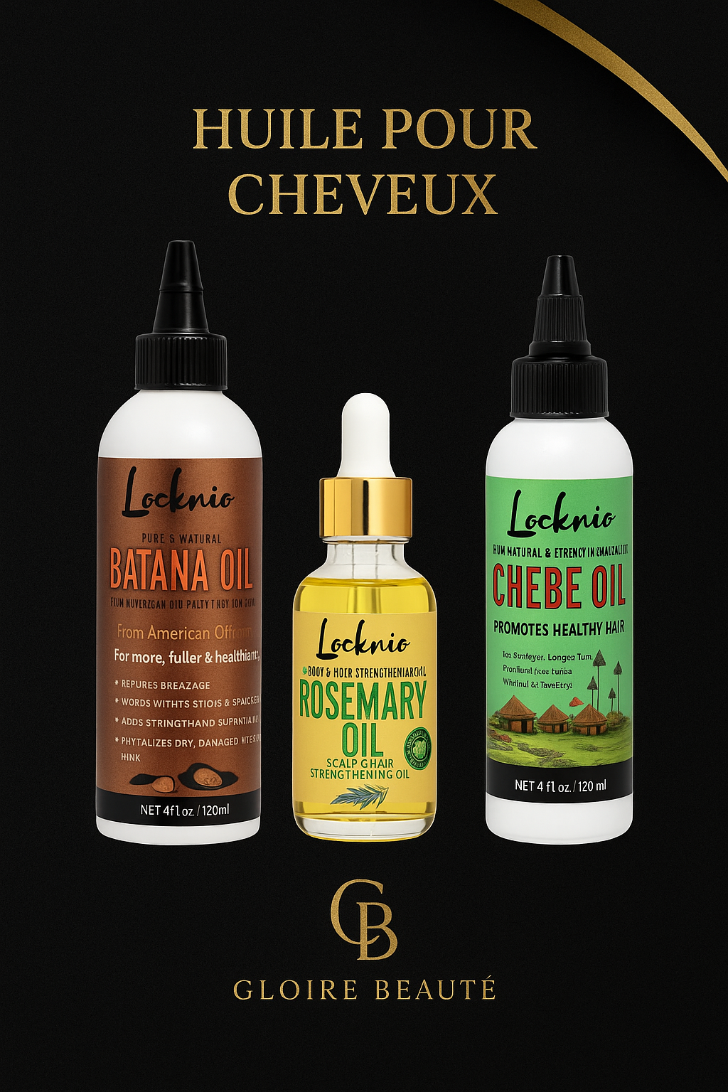 Coffret Soin Cheveux 3-en-1 – Huiles Naturelles & Sérum Anti-Frisottis