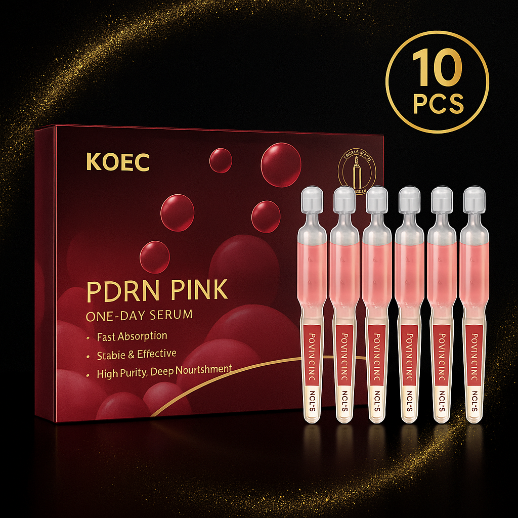 Coffret 10pcs Sérums & Pads PDRN – Hydratation & Éclat Instantané
