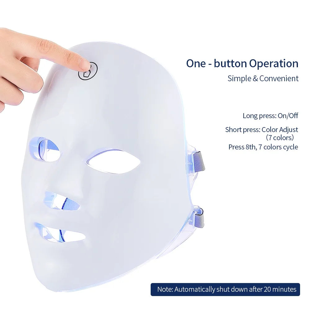 Appareil Visage & Cou LED – Soin Anti-Âge et Éclat