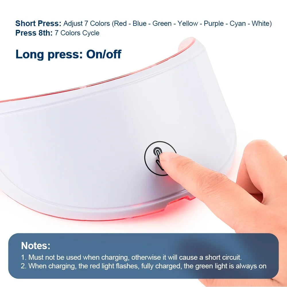 Appareil Visage & Cou LED – Soin Anti-Âge et Éclat