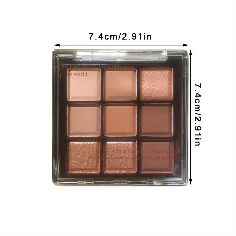 Palette Fards à Paupières Chocolat Mocha – 9 Couleurs